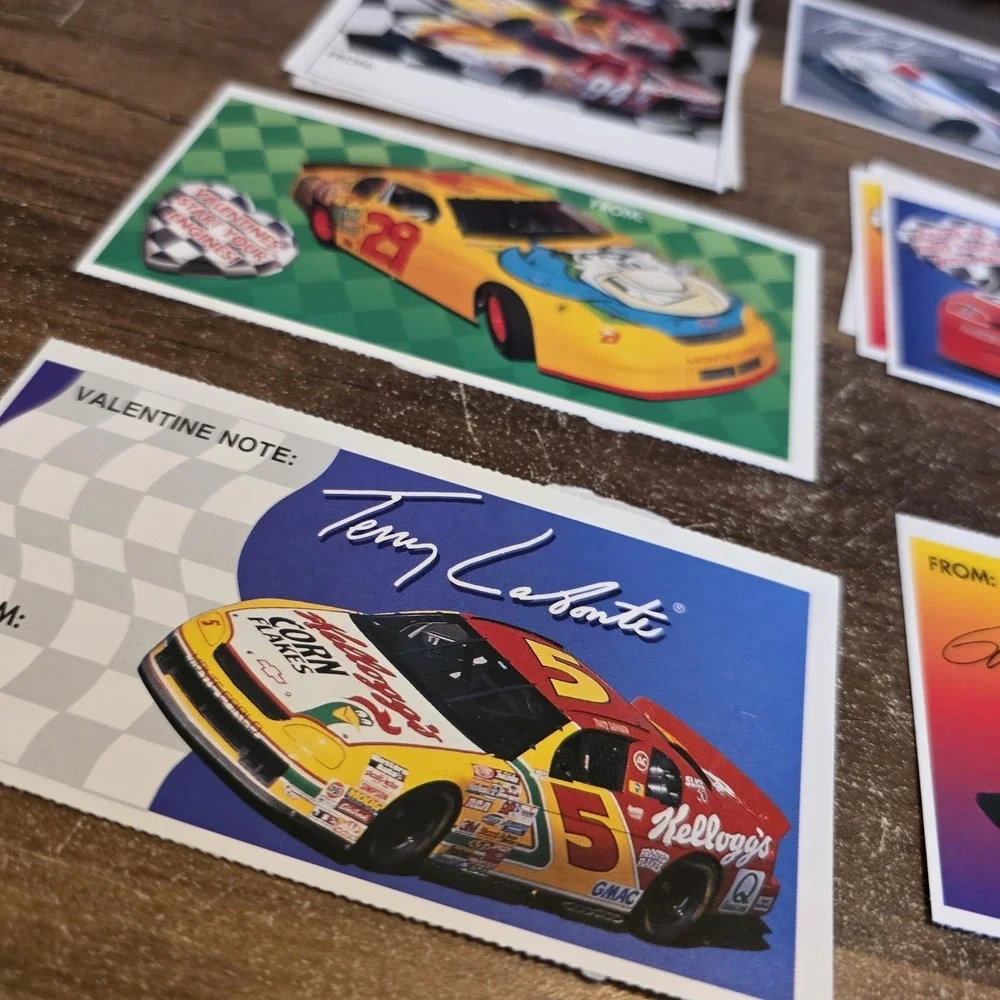 Nascar Valentine's Day Cards Lot of 10 Vintage Classroom Exchange‎